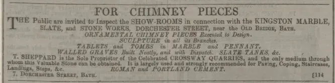 t sheppard and crossway quarry bath chronicle and weekly gazette thursday 22 april 1858