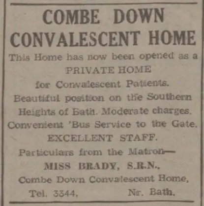 combe down convalescent home bath chronicle and weekly gazette saturday 28 june 1947