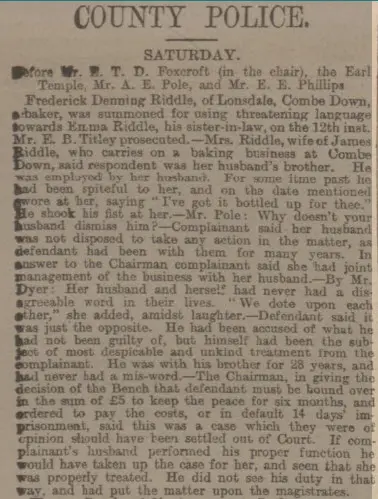 frederick denning riddle bath chronicle and weekly gazette thursday 26 may 1898