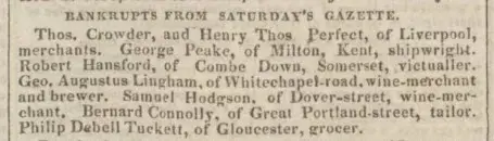 robert hansford bankrupt bath chronicle and weekly gazette thursday 25 august 1825