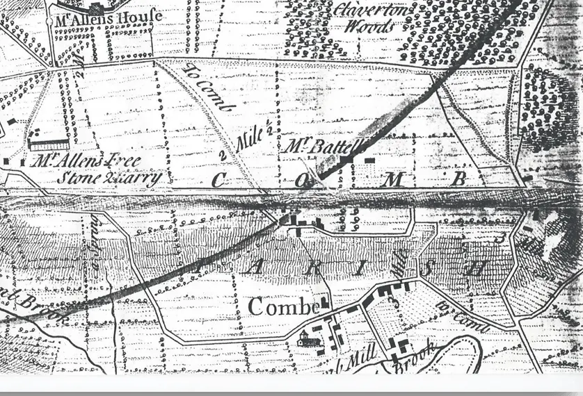 detail from thorpe map of 1742