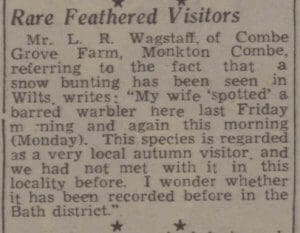 L R Wagstaff, Combe Grove farm - Bath Chronicle and Weekly Gazette - Saturday 1 December 1945