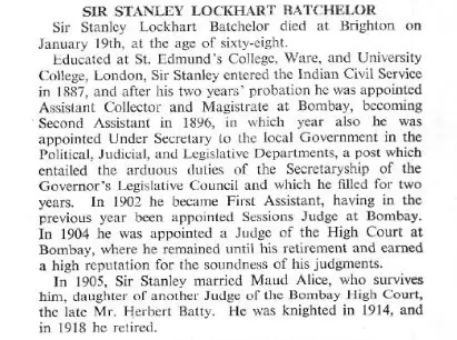 sir stanley lockhart batchelor the tablet 29 jan 1938