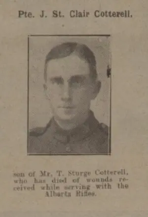 john st clair cotterell bath chronicle and weekly gazette saturday 26 may 1917