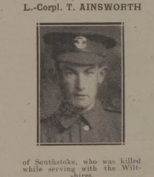 lance corporal t ainsworh bath chronicle and weekly gazette saturday 15 september 1917