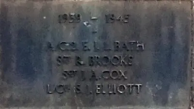 1939 1945 combe down war memorial cross plaques bath to elliott
