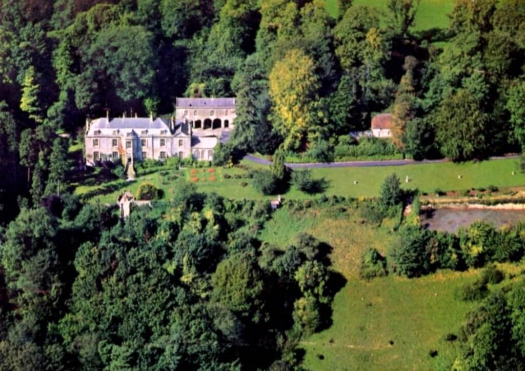 Combe Grove Manor from the air