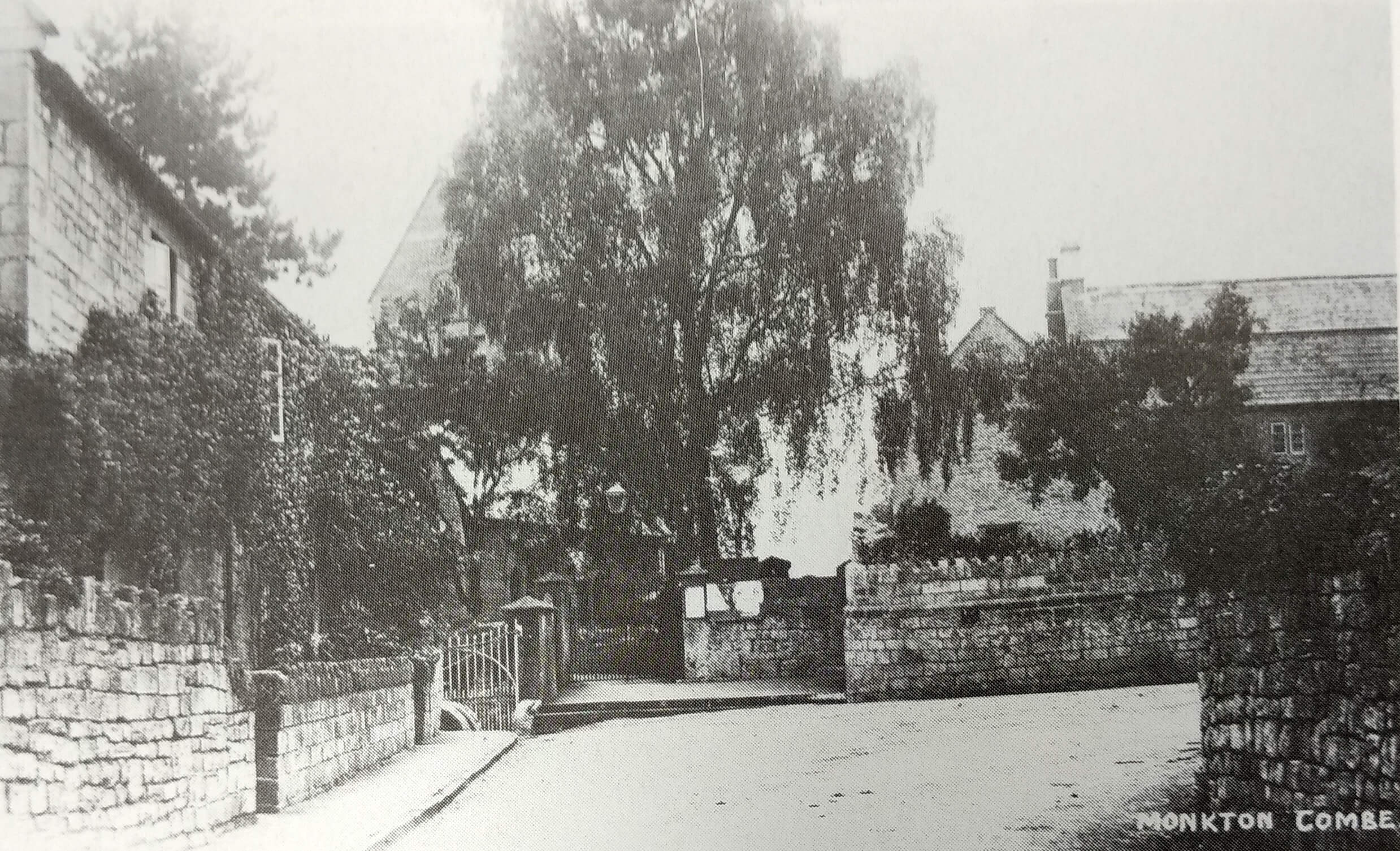 Monkton Combe by the church about 1912