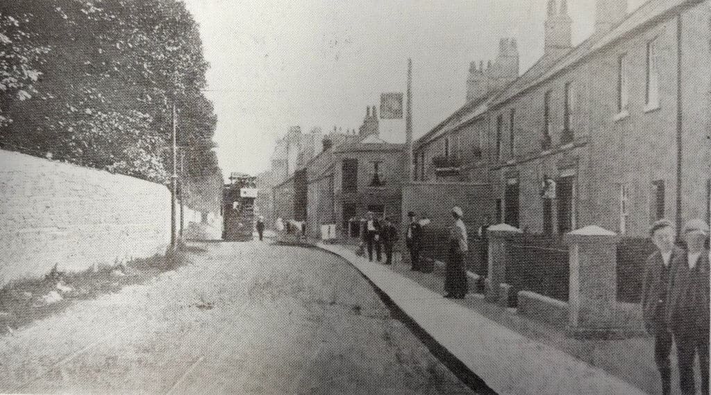 Tram on North Road, Combe Down about 1906