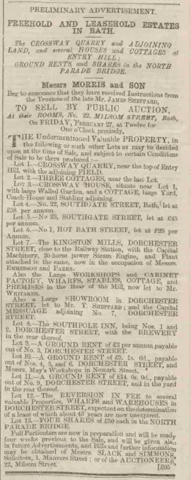 trustees of james sheppard bath chronicle and weekly gazette thursday 29 january 1863