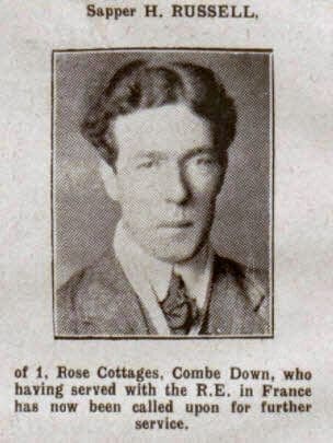 Sapper H Russell - Bath Chronicle and Weekly Gazette - Saturday 12 August 1916