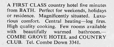 Combe Grove Manor - The Tatler - Wednesday 22 March 1961