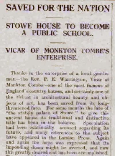 extract from stowe bath chronicle and weekly gazette saturday 30 september 1922