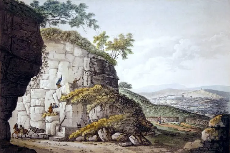 ‘Free Stone Quarries. View near Bath. Somersetshire’, 1798