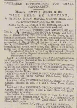 highbury buildings and raby place bath chronicle and weekly gazette thursday 24 june 1880