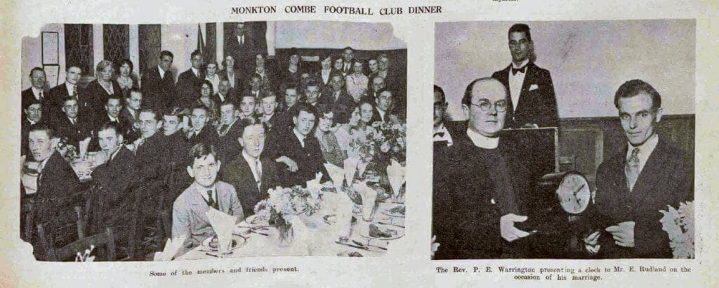 Monkton Combe football club dinner - Bath Chronicle and Weekly Gazette - Saturday 8 October 1932
