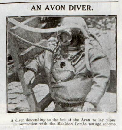 Monkton Combe sewage scheme diver - Bath Chronicle and Weekly Gazette - Saturday 5 September 1925