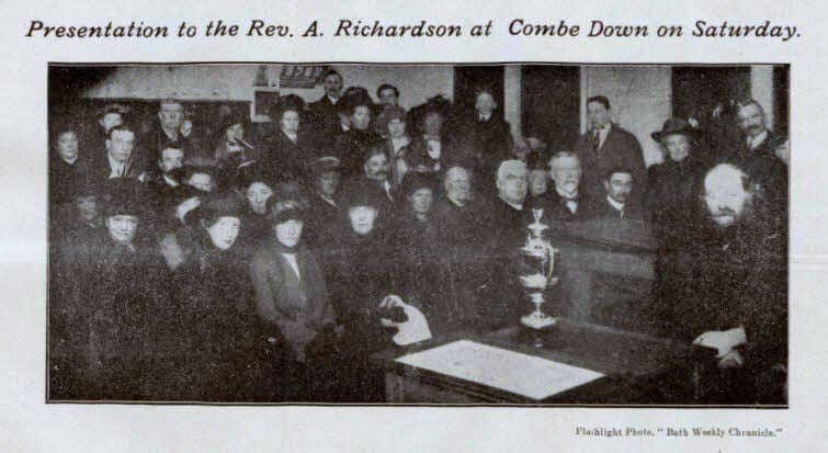 Presentation to the Rev A Richardson at Combe Down
