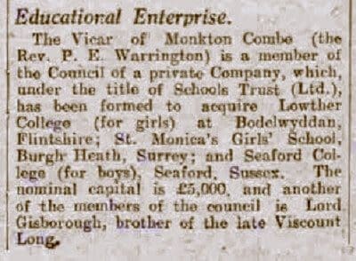 School's Trust - Bath Chronicle and Weekly Gazette - Saturday 24 September 1927
