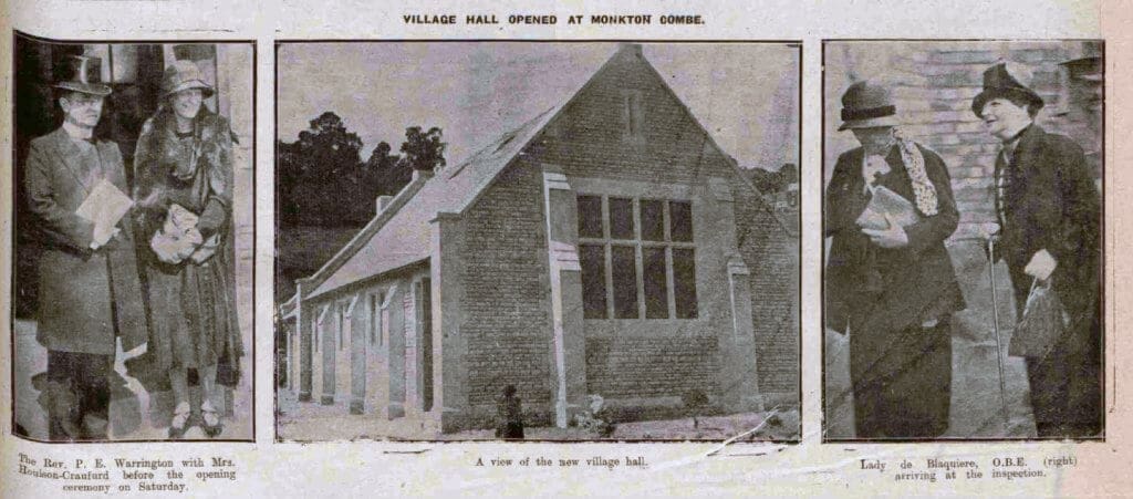 Village hall opening at Monkton Combe - Bath Chronicle and Weekly Gazette - Saturday 9 June 1928