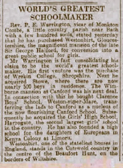westonbirt dundee courier wednesday 24 august 1927