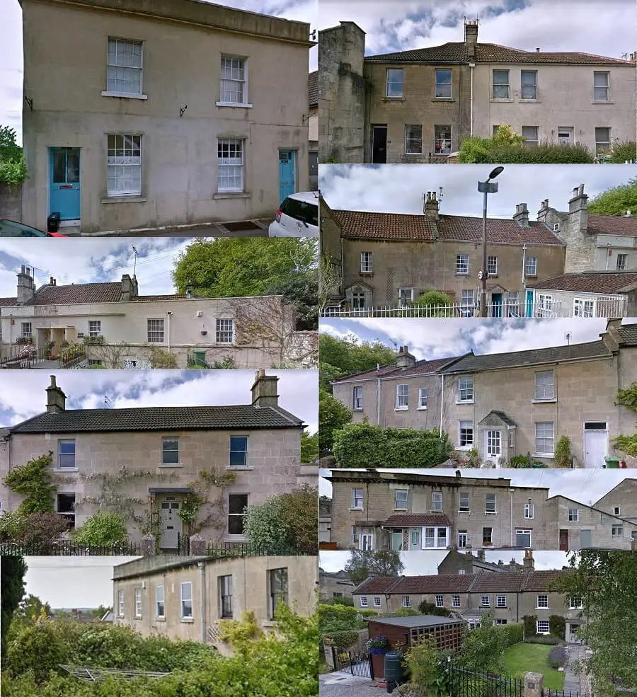 some houses on combe road combe down