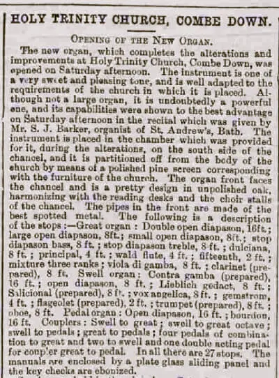 holy trinity church bath chronicle and weekly gazette thursday 24 july 1884