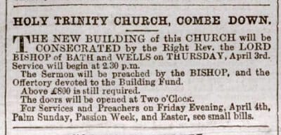 Holy Trinity Church - Bath Chronicle and Weekly Gazette - Thursday 27 March 1884