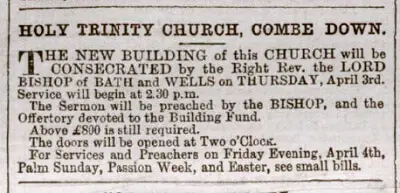 holy trinity church bath chronicle and weekly gazette thursday 27 march 1884