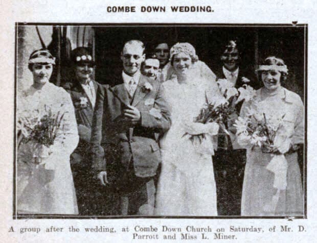 Parrot - Miner wedding - Bath Chronicle and Weekly Gazette - Saturday 5 May 1928
