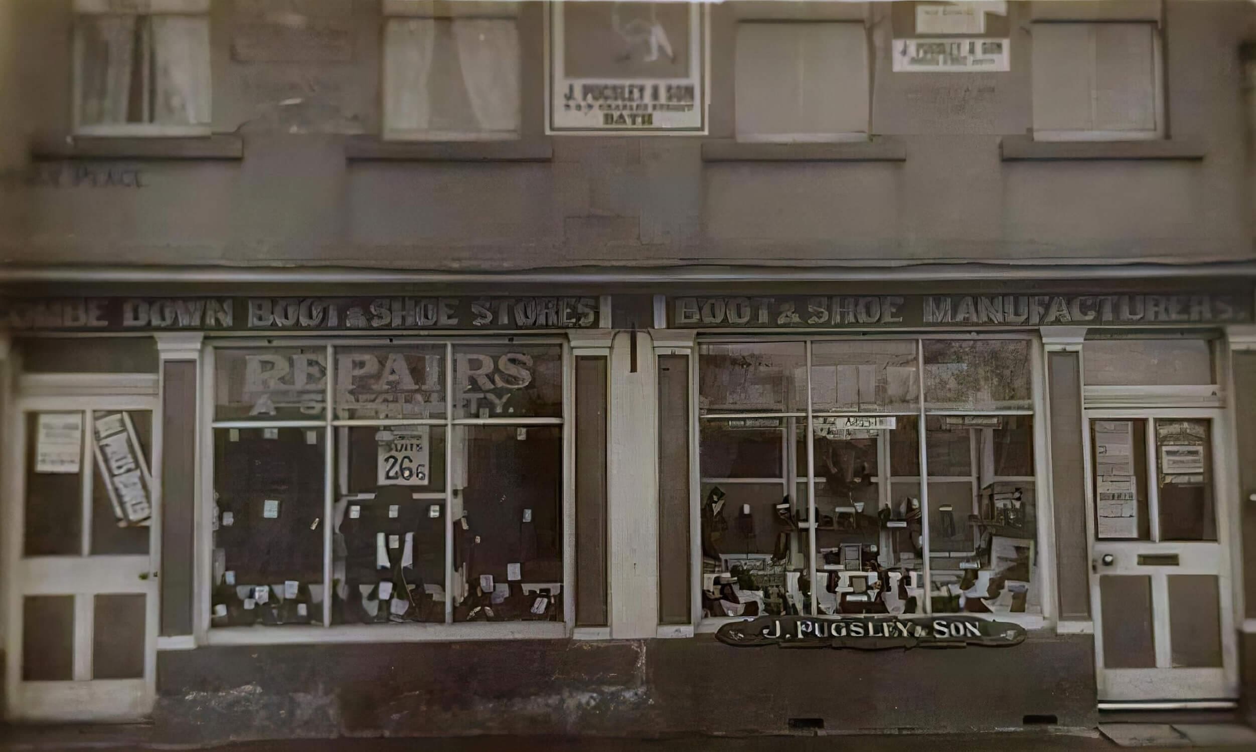Combe Down boot and shoe shop early 1900s