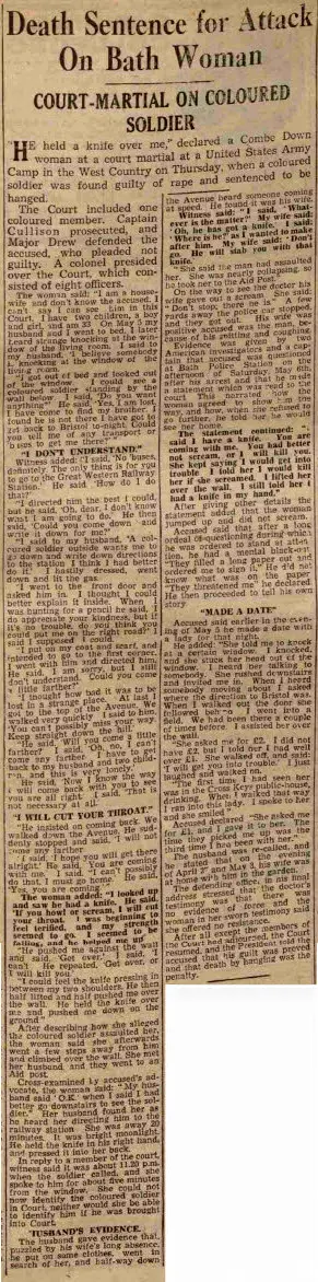 death sentence bath chronicle and weekly gazette saturday 3 june 1944
