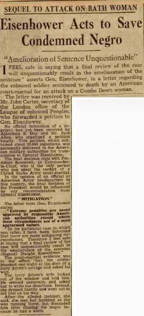 eisenhower acts bath chronicle and weekly gazette saturday 17 june 1944