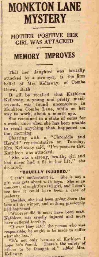 kathleen kellaway report bath chronicle and herald saturday 20 aug 1932