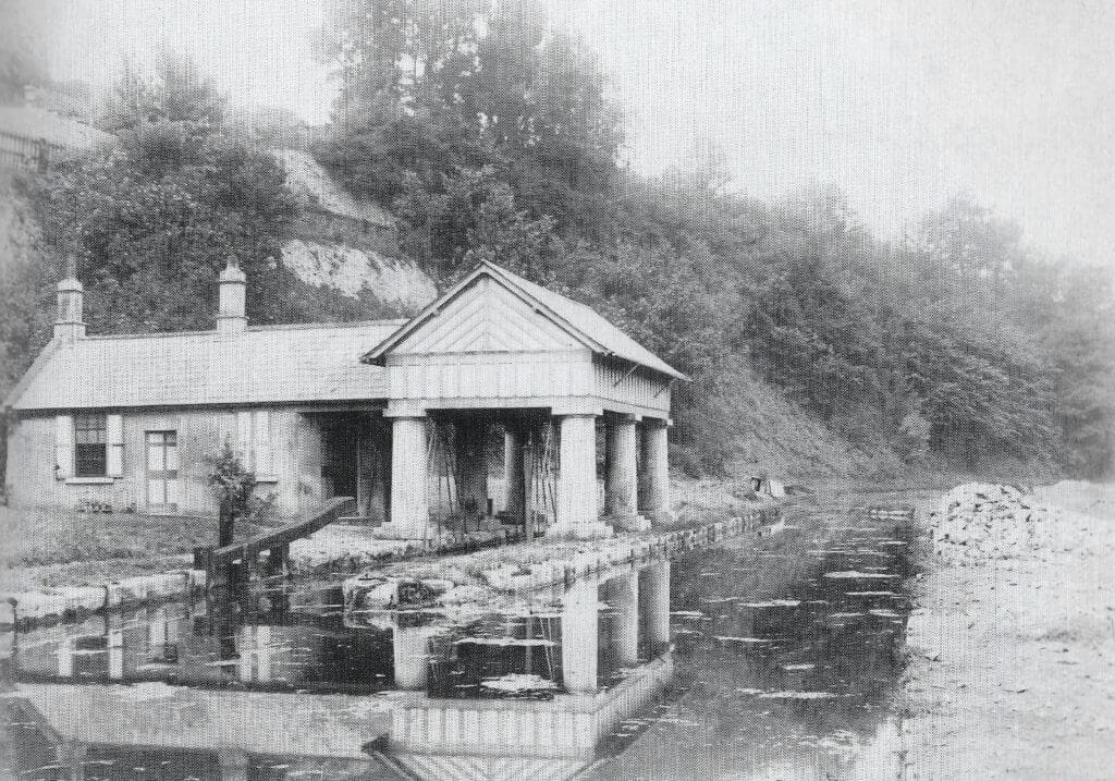Weigh house for canal at Midford about 1890