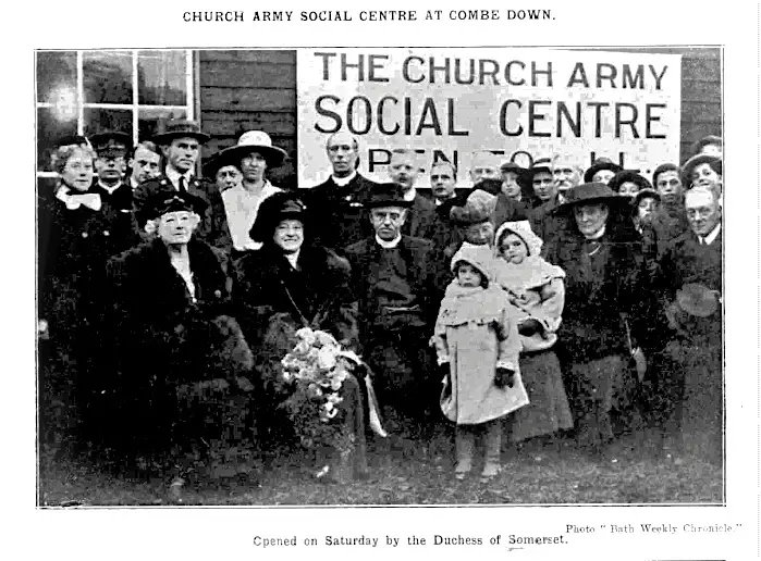 duchess of somerset opens church army social centre combe down bath chronicle and weekly gazette sat 8 nov 1919