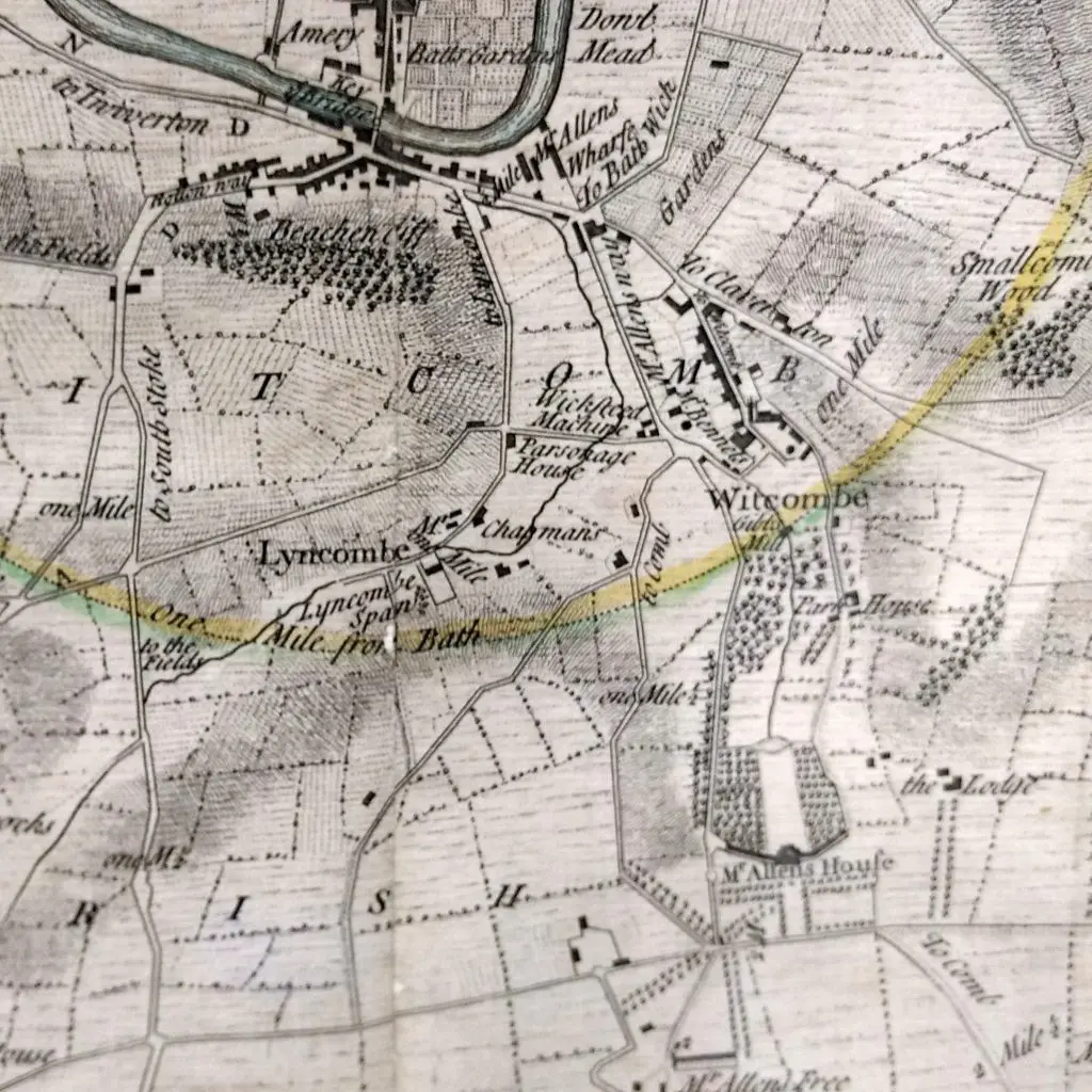 perrymead area from thorpe map of 1742 1024x1024