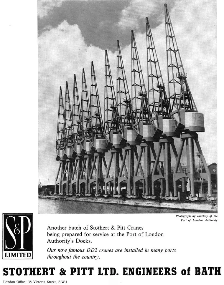 stothert and pitt port of london crane advert