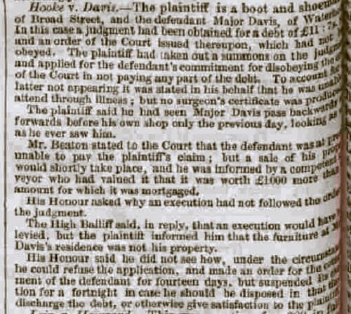 Hooke v Davis, Bath Chronicle and Weekly Gazette - Thursday 15 June 1848