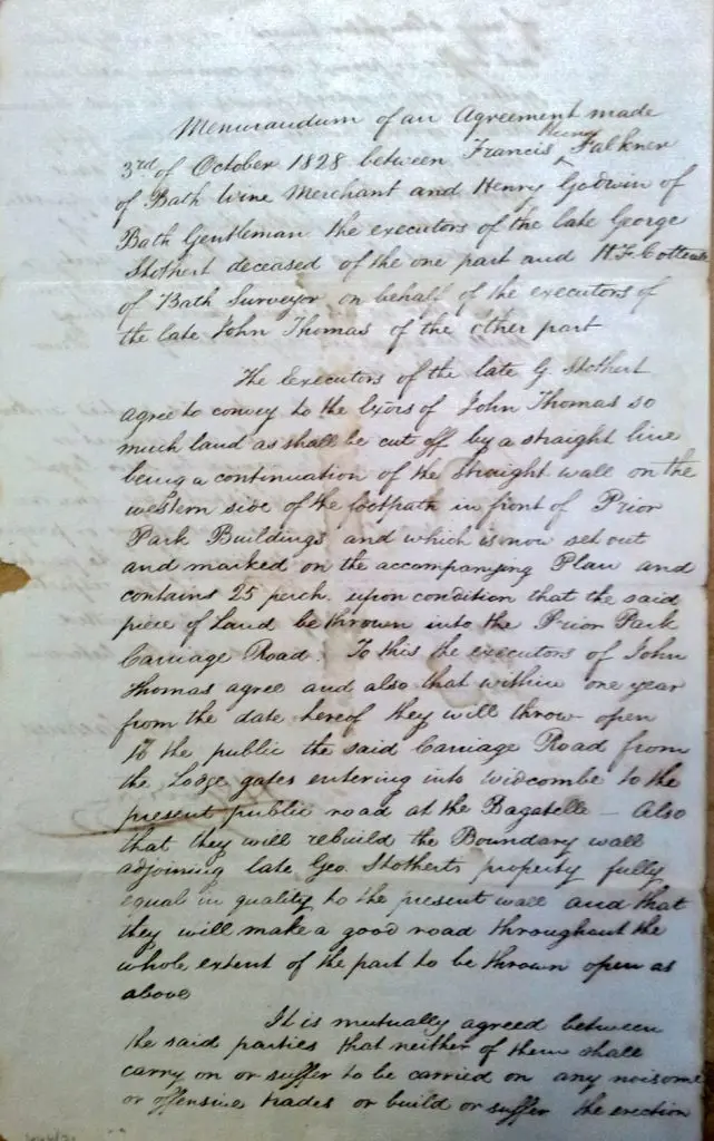 letter about widening and opening carriage drive in 1828 page 1 641x1024