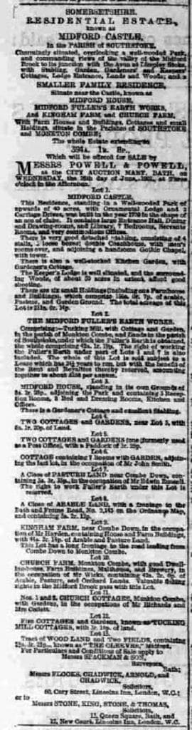 Midford Castle, Western Daily Press - Saturday 1 June 1901
