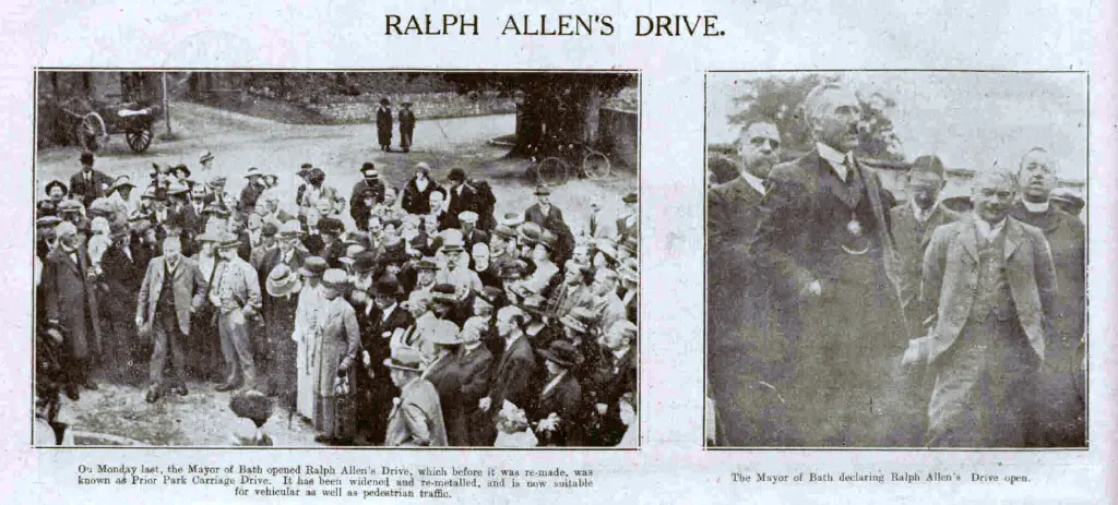 opening ralph allen drive bath chronicle and weekly gazette sat 24 sep 1921 1
