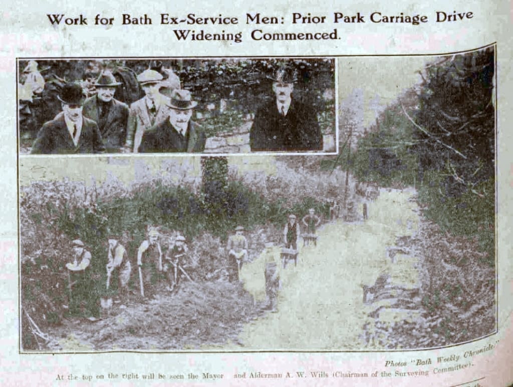 Widening Carriage Drive, Bath Chronicle and Weekly Gazette - Sat 29 Jan 1921