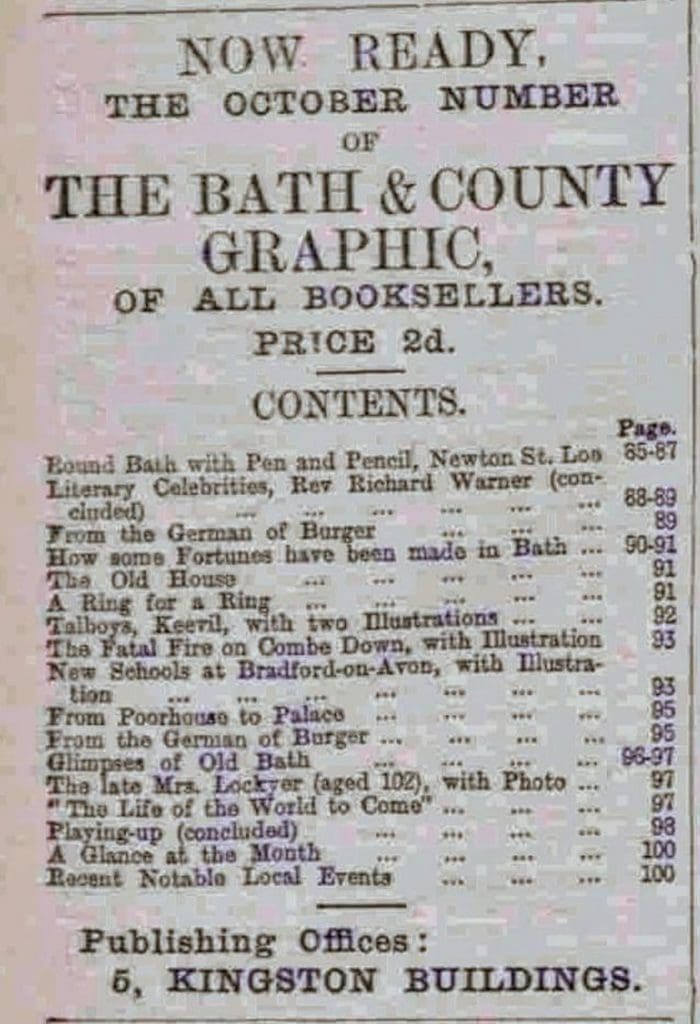 Bath Chronicle and Weekly Gazette Thursday 29 October 1896 700x1024